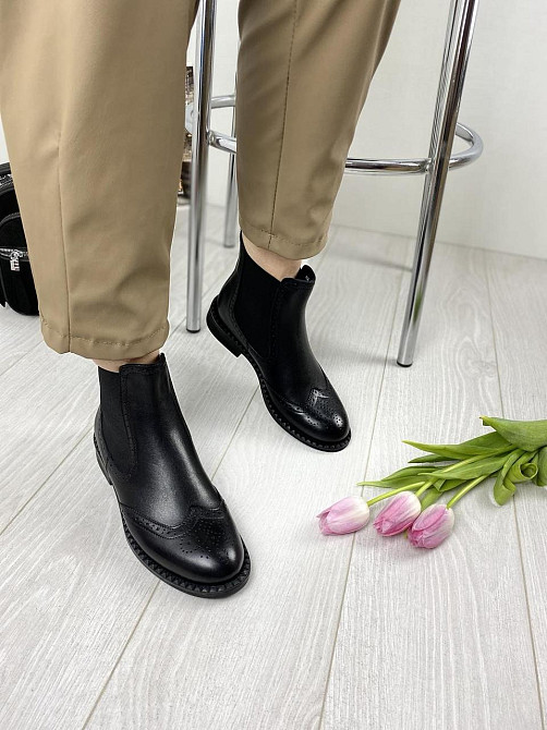 Kadar Черевики жіночі KADAR чорні натуральна шкіра весна-осінь размер 36-40 (00-1105491-Б) Коломия - фото 7