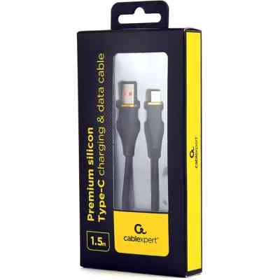 Дата кабель USB 2.0 AM to Type-C 1.5m 2.1A Cablexpert (CC-USB2S-AMCM-1.5M-BK) Вінниця