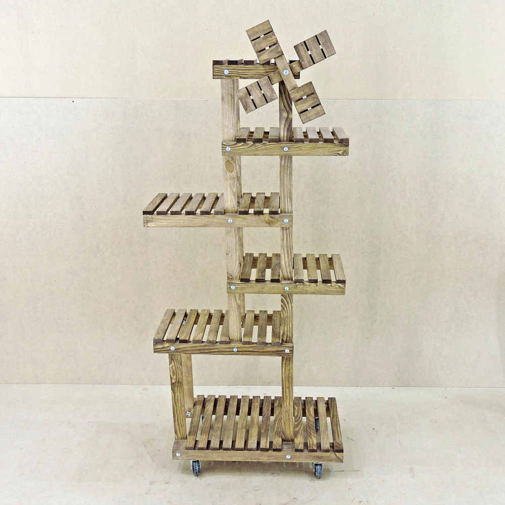 Підставка для квітів "Матурі 3" на коліщатках капучино Миколаїв - фото 1