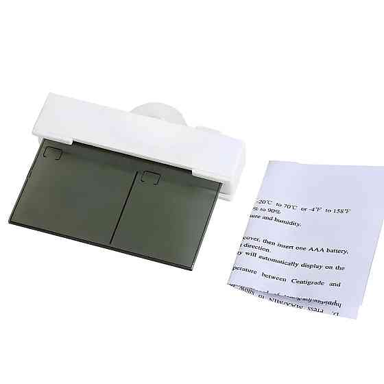 Цифровой термометр-гигрометр для окна с присоской RESTEQ — электронный ЖК-градусник, температурный диапазон -20°C до +70°C, Киев