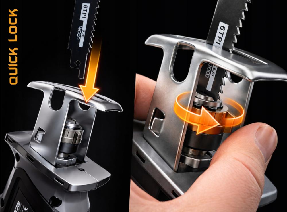 Акумуляторна шабельна пила 21В 2Аг Majster Pro (Польща) Київ - фото 7