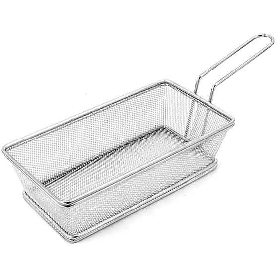 Сервірувальна корзина для картоплі фрі та снеків, срібна Київ