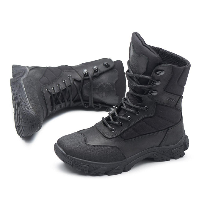 Тактичні берці Б6 чоловічі чорні - водонепроникні, вологостійкі, міцні, армійське взуття ЗСУ 39 Харків - фото 5