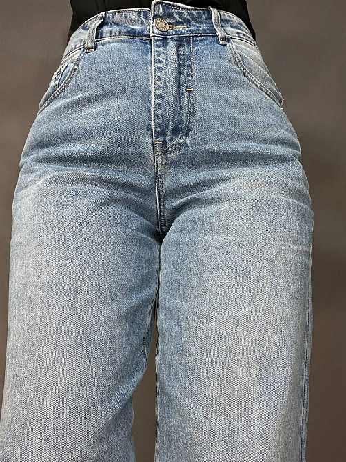 Джинсы женские Cool Angels 3101 SKATER jeans бананы высокая талия стрейчевые светло синие, светло-синий, 29, 29, 80 см, 117 см Киев - изображение 4