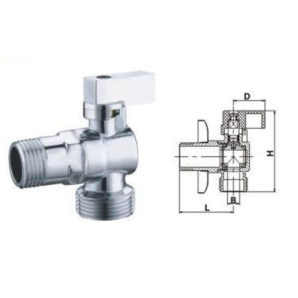 Кран кульовий кутовий SOLOMON 1/2″х1/2″ A7172 Киев - изображение 5