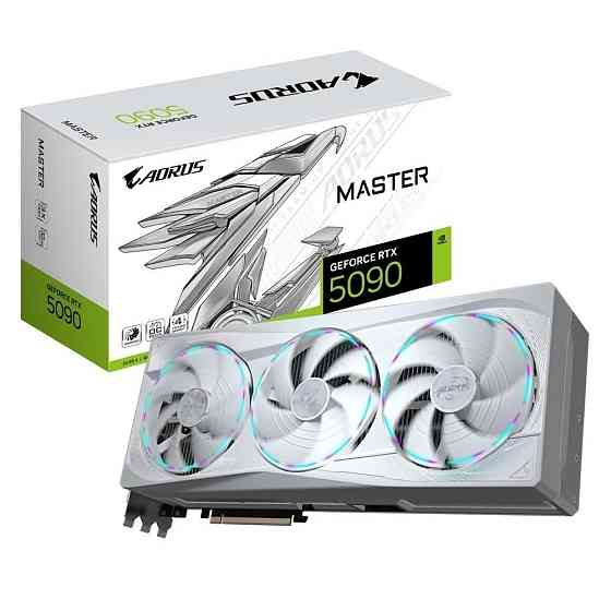 Відеокарта GF RTX 5090 32 GB GDDR7 Aorus Master Ice Gigabyte (GV-N5090AORUSM ICE-32GD) ( white ) Харків