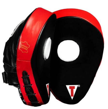 Лапи боксерські TITLE Boxing Incredi-Ball Leather Punch Mitts 2.0 Black/Red Каменское