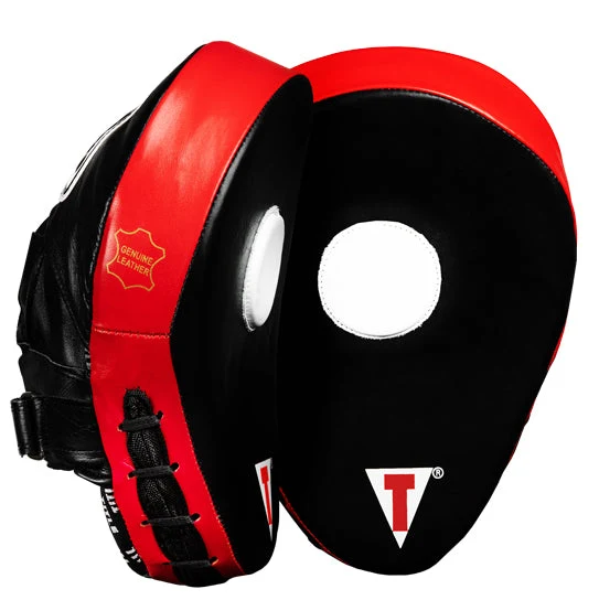 Лапи боксерські TITLE Boxing Incredi-Ball Leather Punch Mitts 2.0 Black/Red Каменское - изображение 2