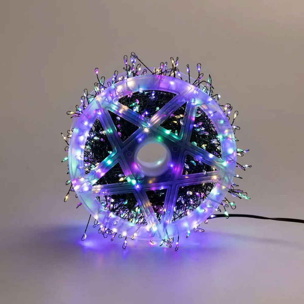 Гірлянда нитка хвойна лапа 30 метрів  640 led зелений дріт мультиколор D1750ML Київ - фото 15