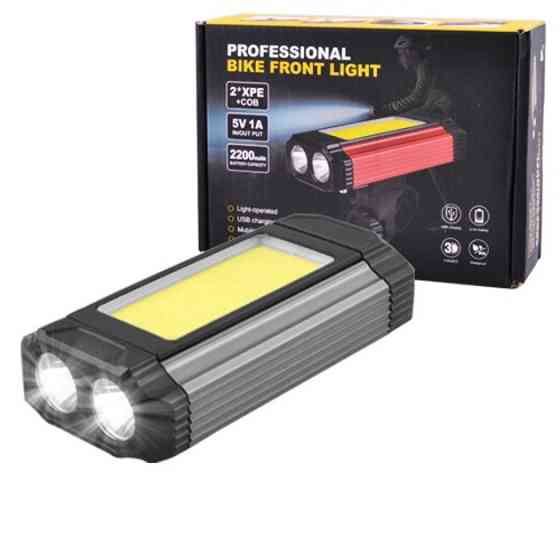 Ліхтар для зручності на велосипеді 501-2XPE+COB, Фара вело велосипедна для велосипедів KU-36 Івано-Франківськ