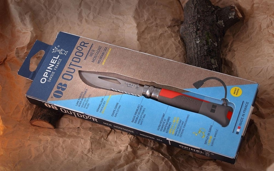 Складаний Ніж спеціального призначення Opinel "Outdoor Earth-Red No.08" (001714) Нержавіюча сталь Нововолинськ - фото 6