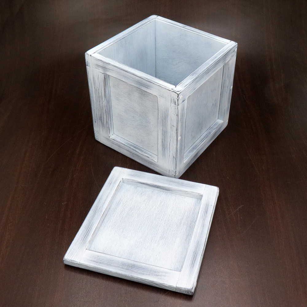 Інтер'єрний декоративний ящик "Аківа 35х35х40" шеббі Миколаїв - фото 8