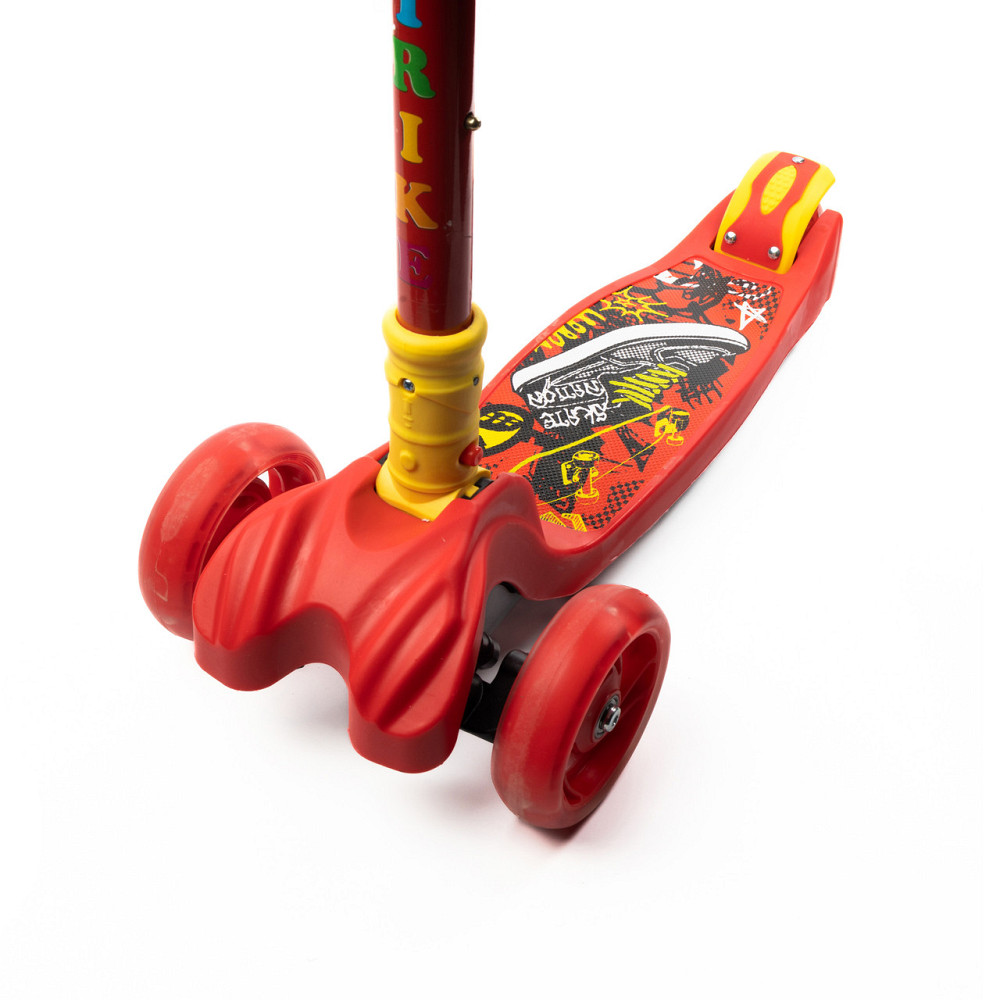 Самокат детский трехколесный складной iTrike Maxi JR 3-060-11-R с подсветкой колес Красный Каменец-Подольский - изображение 4