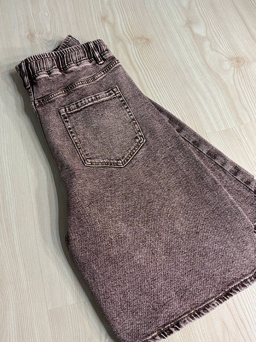 Шорти жіночі джинсові Liana 4-054 бермуди з резинкою на талії великі розміри коричневі, коричневий, З2, 32, 85 см, 108 см Київ - фото 18