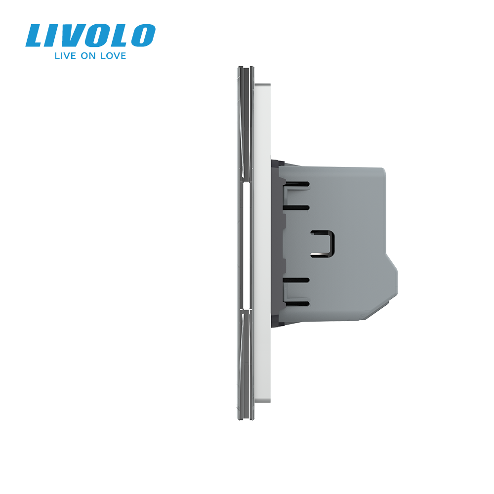 Сенсорний вимикач 5 сенсорів (1-1-1-1-1) Livolo сірий скло (VL-C705-15) Коломыя - изображение 4