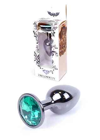 Анальна пробка - Jewellery Dark Silver Plug Green Sex Aura Київ