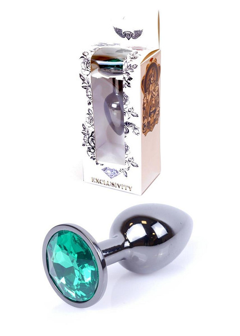 Анальна пробка - Jewellery Dark Silver Plug Green Sex Aura Київ - фото 1