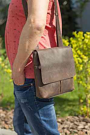 Сумка SHVIGEL 00998 з вінтажної шкіри Коричнева Київ