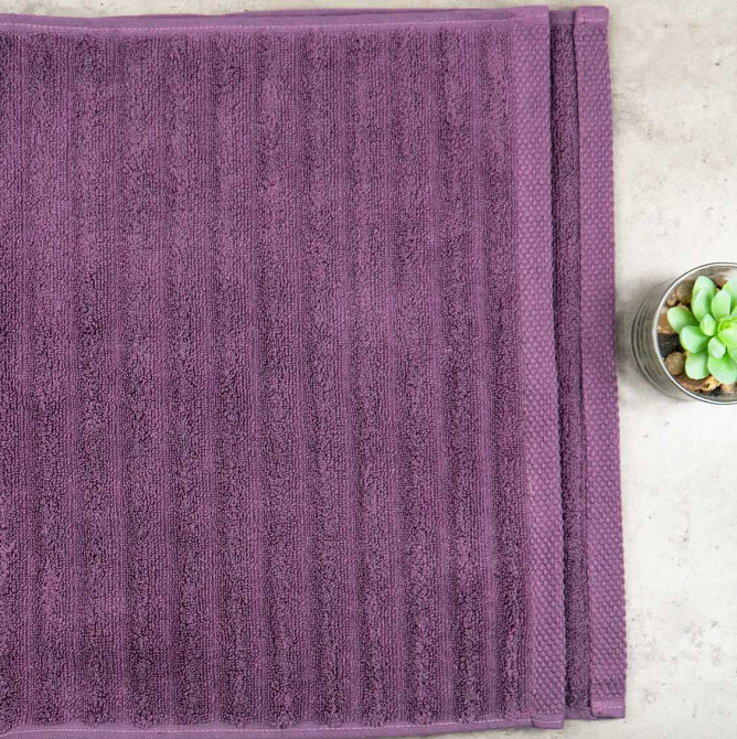 Полотенце махровое для лица и рук GM Textile 40x70см Премиум качества Зеро Твист 550г/м2 (Темно-Сиреневый) Сумы - изображение 4
