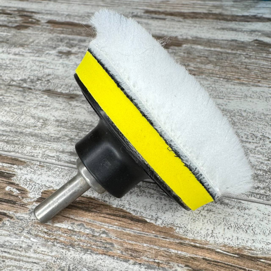 Набір полірувальних насадок 6шт та диск 7.5см для шліфування авто дрилем Київ