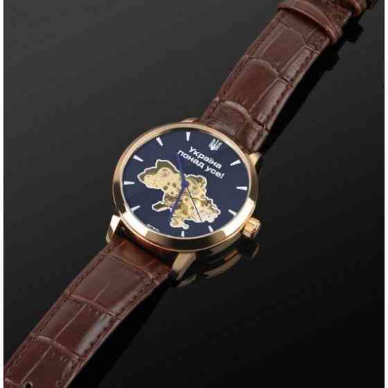 Чоловічий наручний годинник Besta Skeleton UA (Коричневий) Вінниця