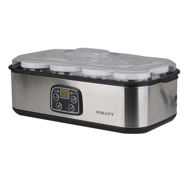 Йогуртниця електрична на 8 баночок по 175 (мл) апарат для приготування йогурту 25 Вт йогуртниця з таймером для дому SK2303SS Коломия - фото 1