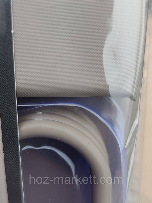 Штора в ванную однотоная с прозрачным верхом капучино шторка для ванной 180 х 180 см Харьков - изображение 4