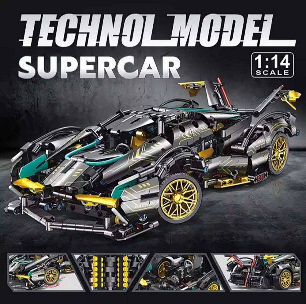 Конструктор Technic 1280 деталей Super car v12 з радіо куруванням маштаб 1:14 Ламборджині супер кар Киев - изображение 2