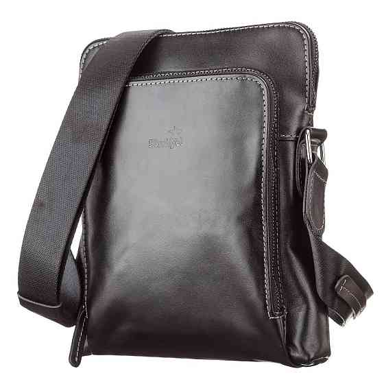 Сумка мужская SHVIGEL 11101 кожаная Черная Киев