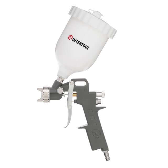 Краскопульт пневматичний HP INTERTOOL PT-0204: 190 л/хв, діаметр форсунки 1.5мм, 600 мл бачок Київ - фото 10