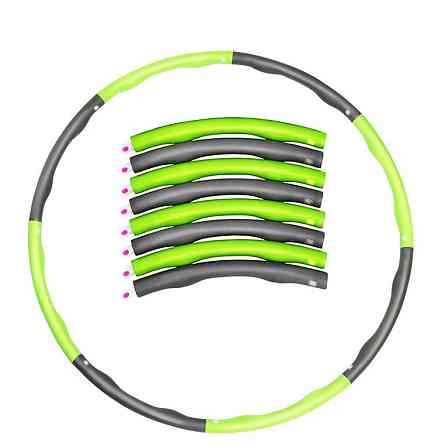 Обруч масажний Hoop для занять фітнесом діаметр 95 см, колір зелений Кам'янець-Подільський