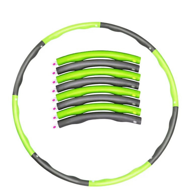 Обруч масажний Hoop для занятий фитнесом диаметр 95 см,цвет зеленый Каменец-Подольский - изображение 1