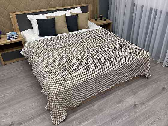 Плед-покривало Шахи 200х210 см (+-5см) Какао з молочним (87-038) Київ