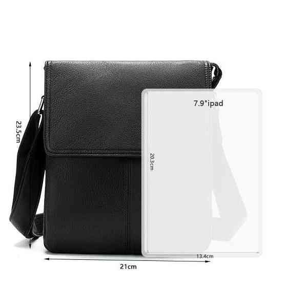 Сумка-месенджер шкіряна Vintage 20015 Чорна Київ