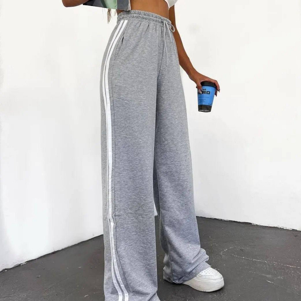 Жіночі повсякденні штани у спортивному стилі з лампасами двонитка Одеса - фото 2