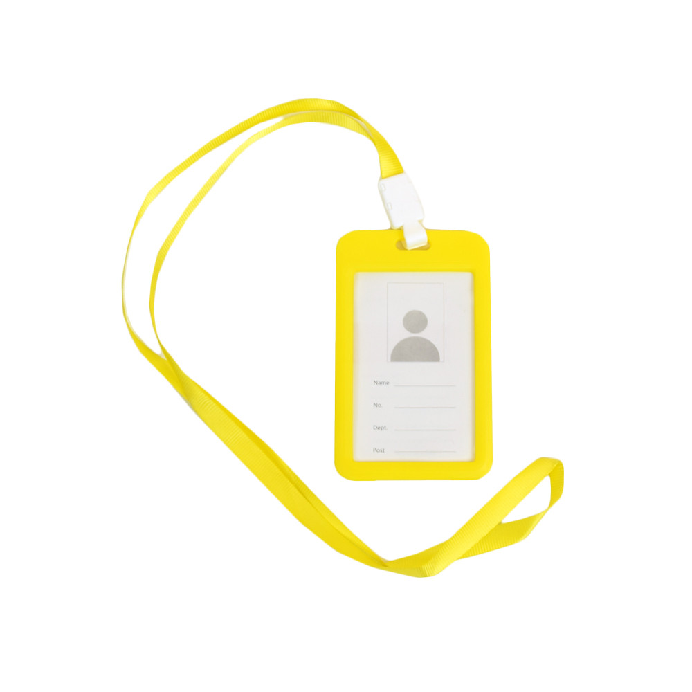 Бейдж на шнурку, вертикальний, колір жовтий – ATIS, 111 x 69 x 5 мм Киев - изображение 1