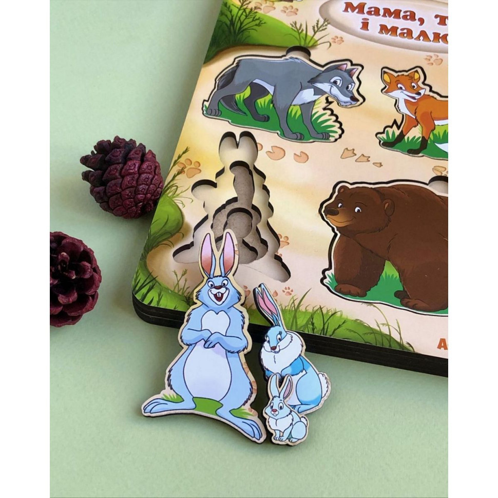 Деревянный пазл-вкладыш 