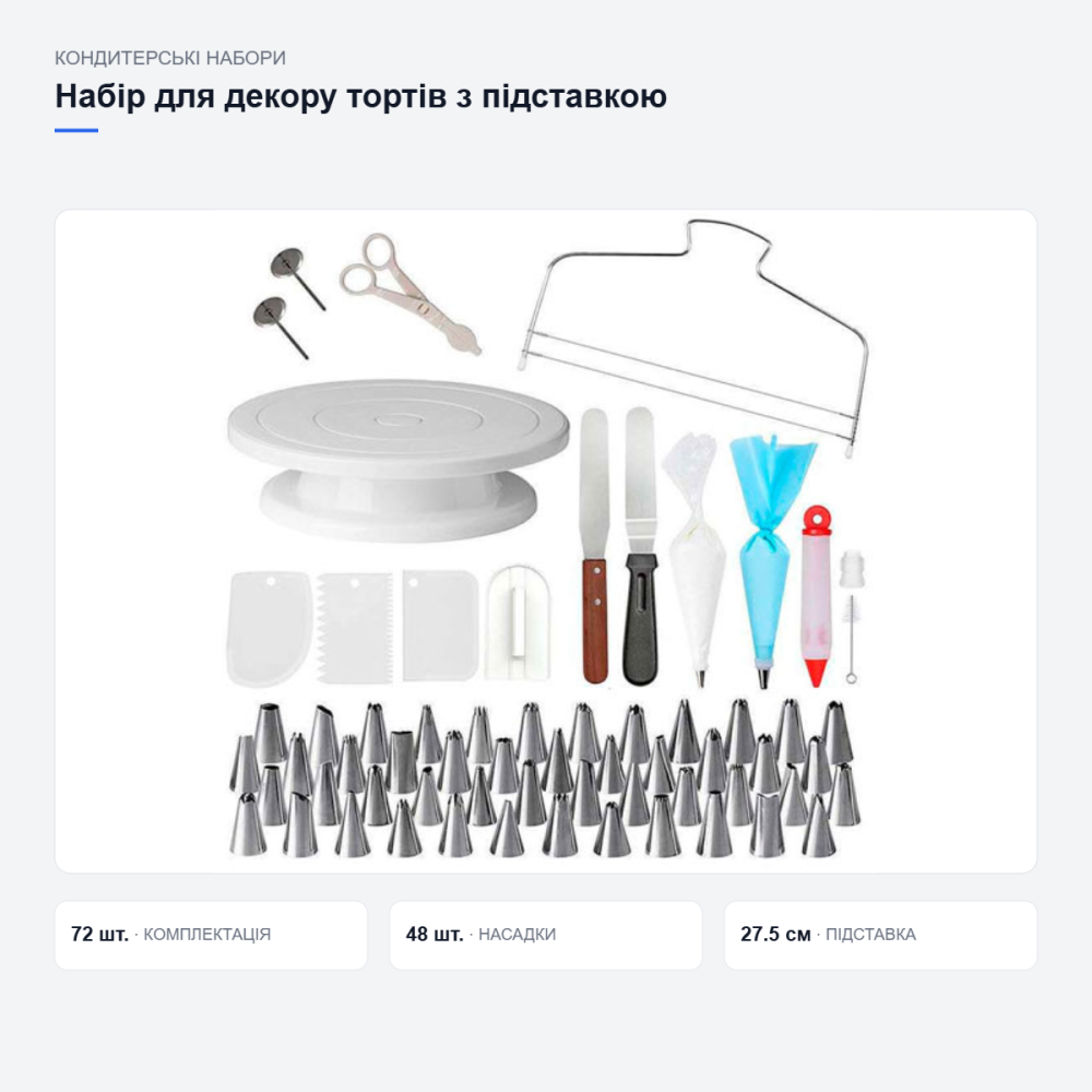 Набір для декору тортів з підставкою Київ - фото 3