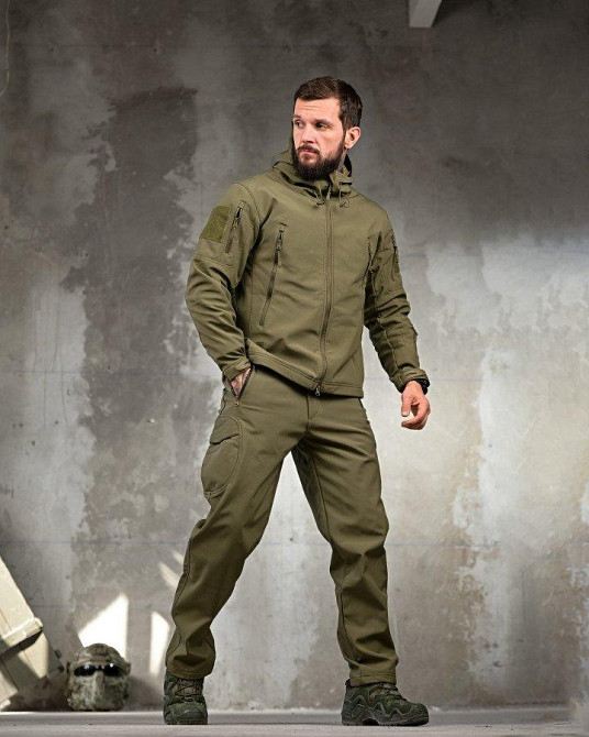 Тактический костюм  софтшел softshell  олива  ВТ7949 Одесса - изображение 2
