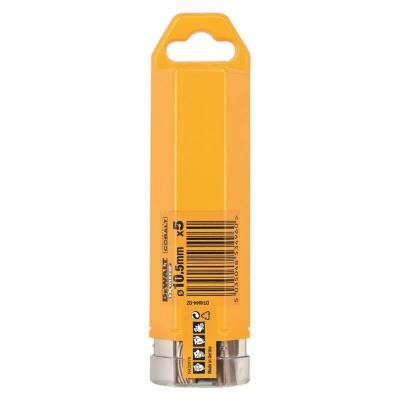 Сверло DeWALT EXTREME INDUSTRIAL COBALT HSS-CO, 10,5 х 133 х 84 мм, 5 шт (DT4944) Винница - изображение 3