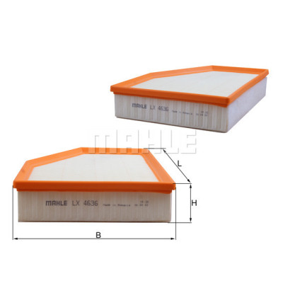 Повітряний фільтр для автомобіля Mahle LX4636 Вінниця - фото 1