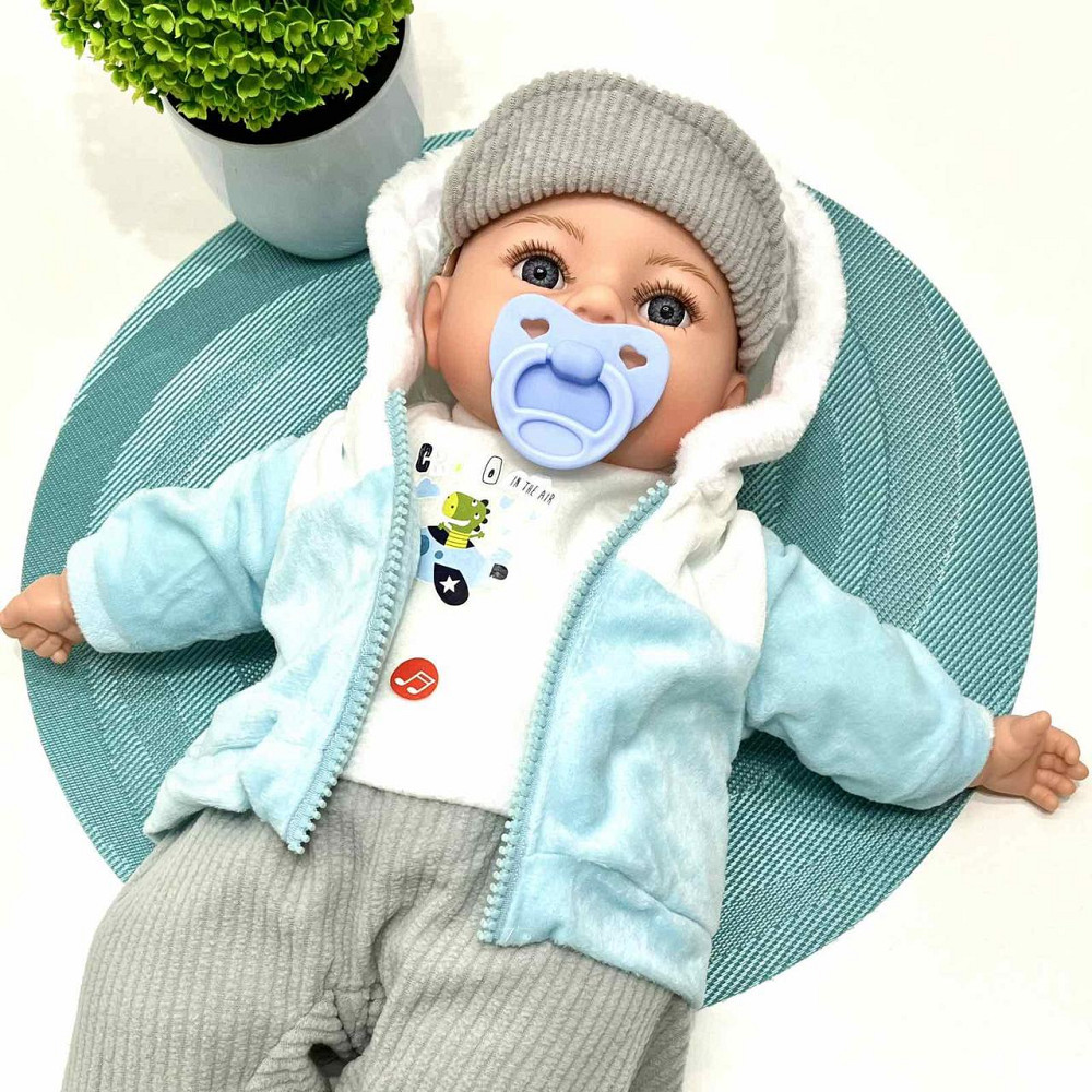 Кукла-пупс м'яконабивна з соскою та звуковими ефектами укр мова 42см Вид 4 (M 5919 I UA) Чернігів - фото 4