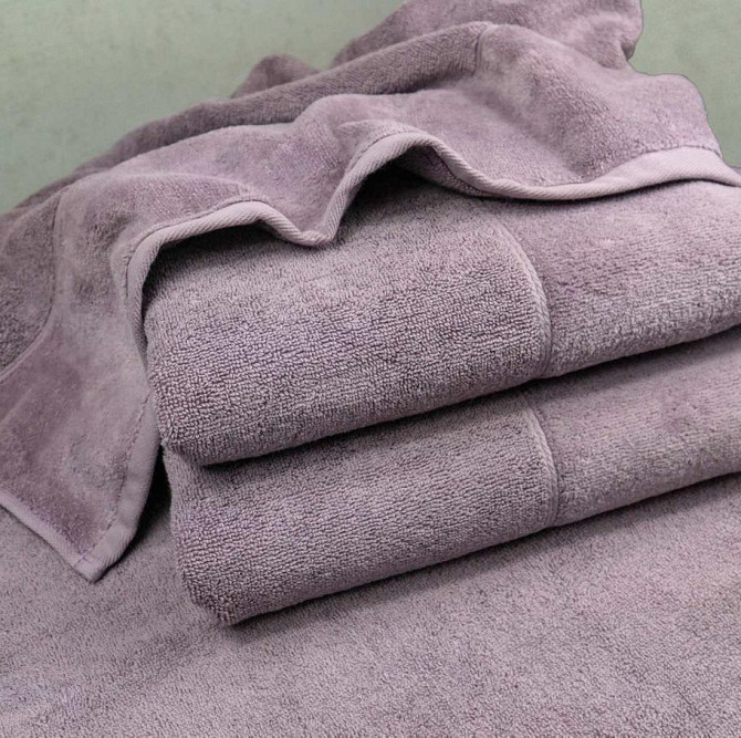 Набір велюр/махра рушників 3шт GM Textile 40x70см, 50x90см, 70x140см Premium Milado 550г/м2 (Виногра Суми - фото 5