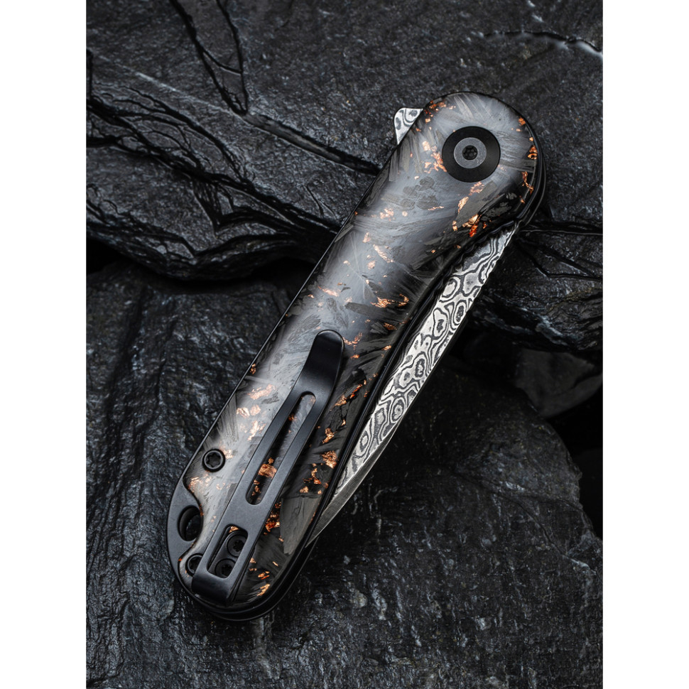 Ніж складаний кишеньковий Civivi Elementum, (7.5 см) Damascus / Carbon Fiber чорний Киев - изображение 13