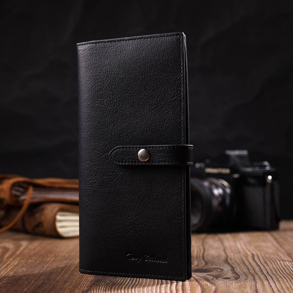 Женский тонкий кошелек из натуральной кожи Tony Bellucci 22036 Черный Киев - изображение 8