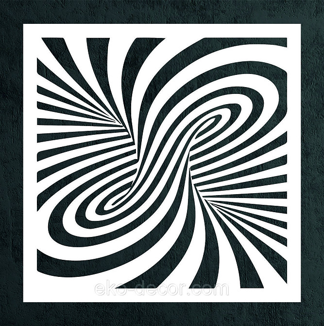 Декоративне настінне Панно «Ілюзія», Декор на стіну 50*50 см, Білий Київ - фото 4