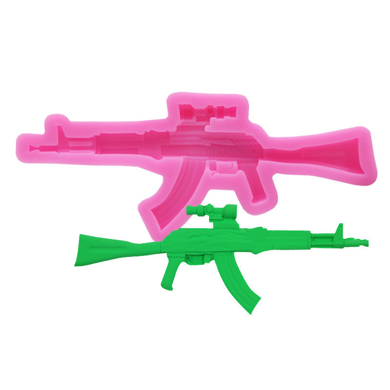 Молд силиконовый Автомат 162 на 69 мм розовый Киев - изображение 8