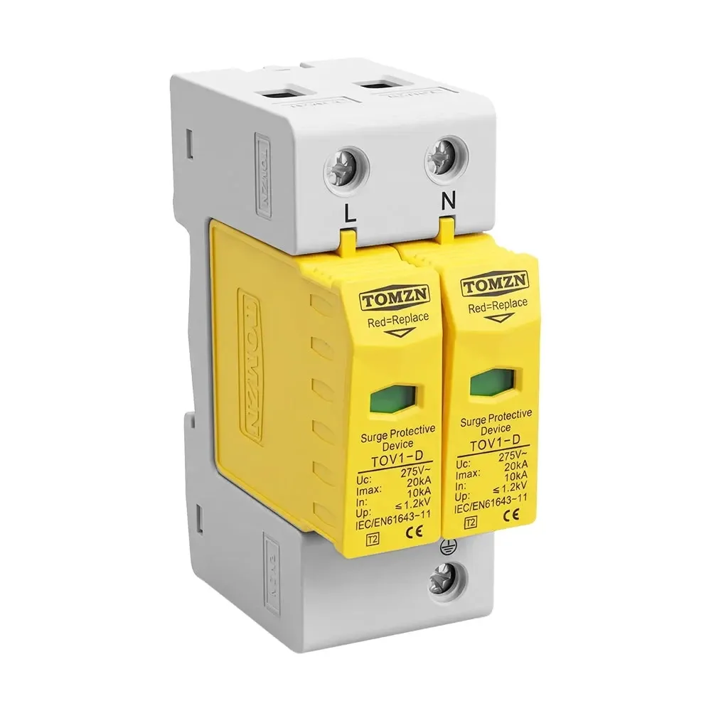 Обмежувач напруги TOMZN TOV1-20/2P 275V AC 10-20kA під DIN-рейку 2 полюси (51-00127) Киев - изображение 4