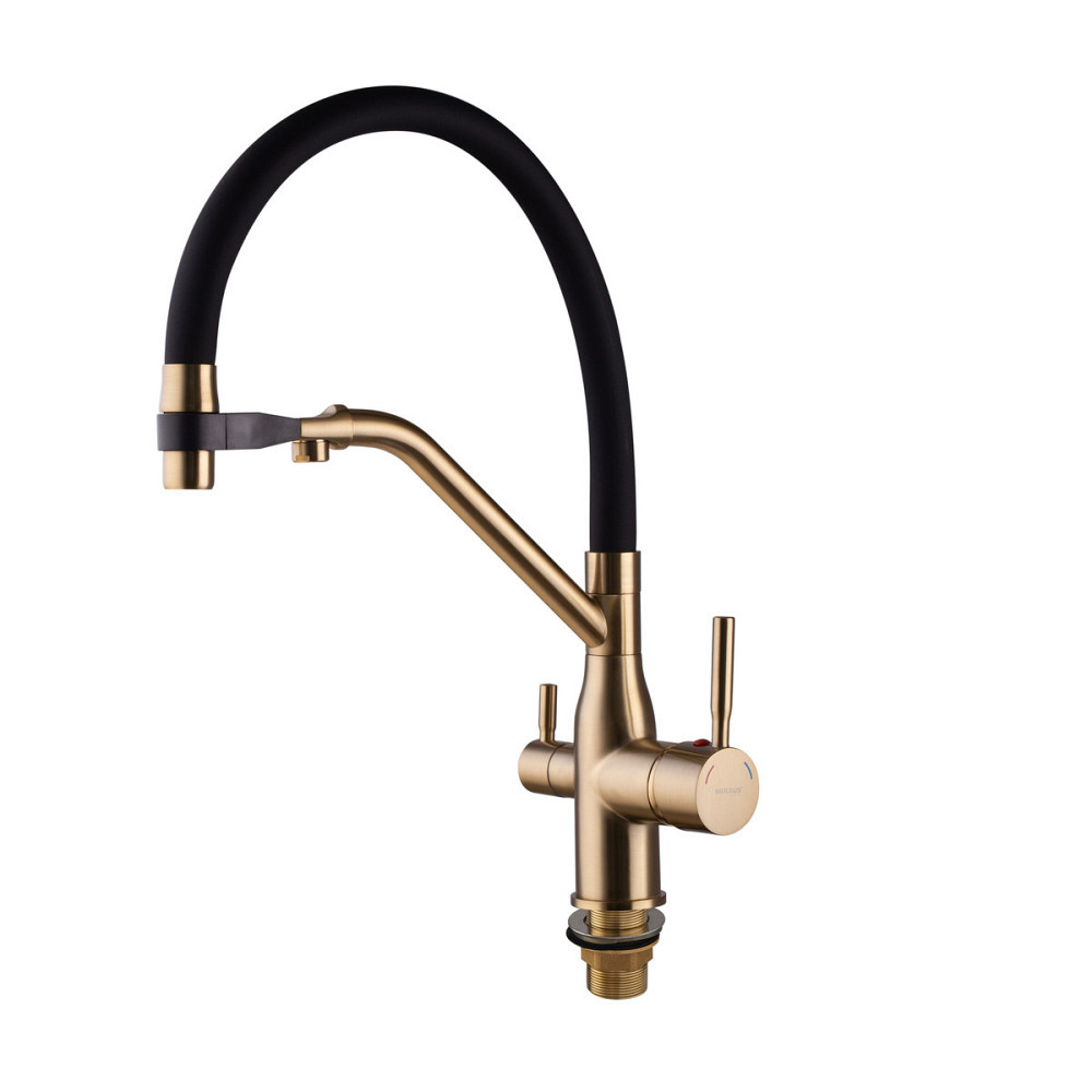 Змішувач для кухні MixxusPremium Gravity 021 BRUSHED GOLD REFL.BLACK (MI6981) ( 35439 ) Харьков - изображение 7