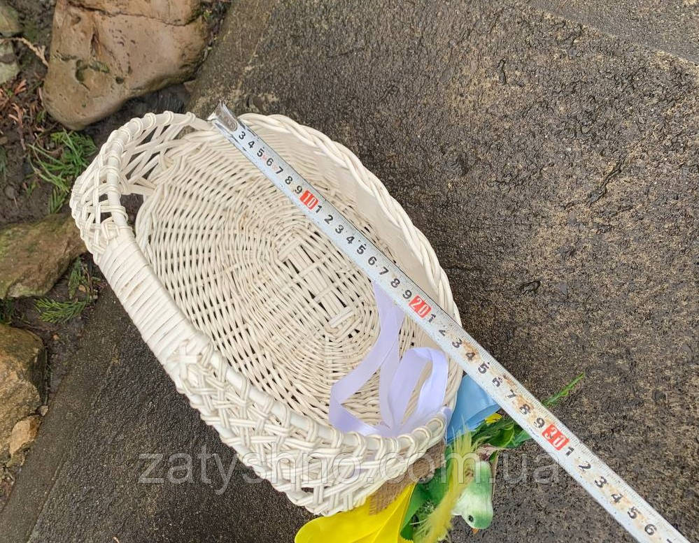 Плетений кошик з декором, білий Київ - фото 5